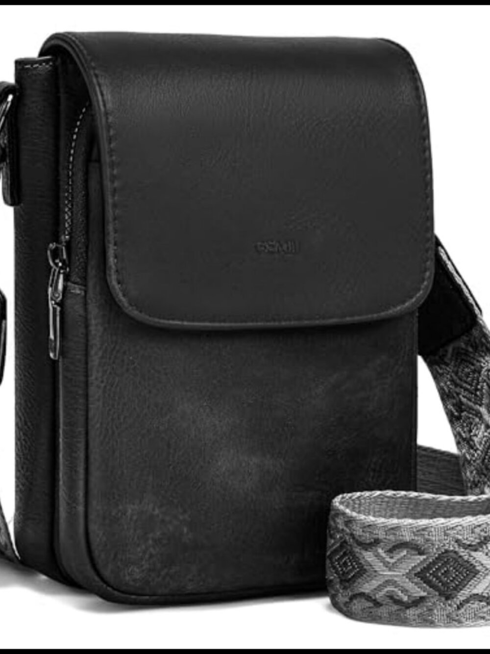Vegan Leather RFID Crossbody Cell Phone Purse Multi-Pocket Travel